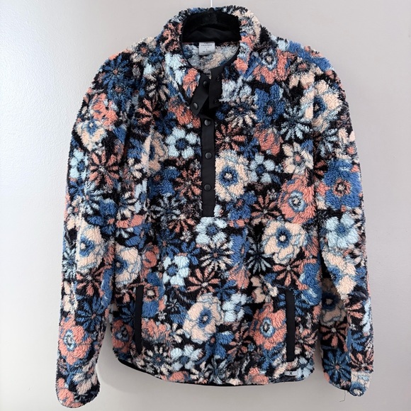 Hurley Tops - Hurley Multicolor Floral Fleece Hoodie